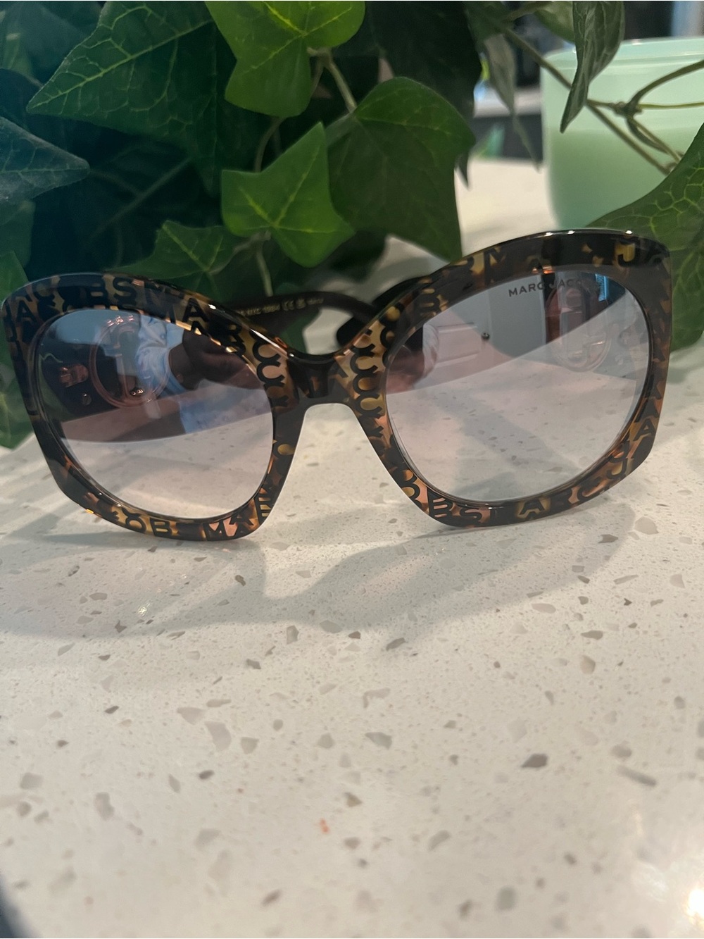 Marc Jacobs Tortoiseshell Square Oversized Sunglasses - Brown/Black